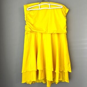 Yellow Strapless Dress